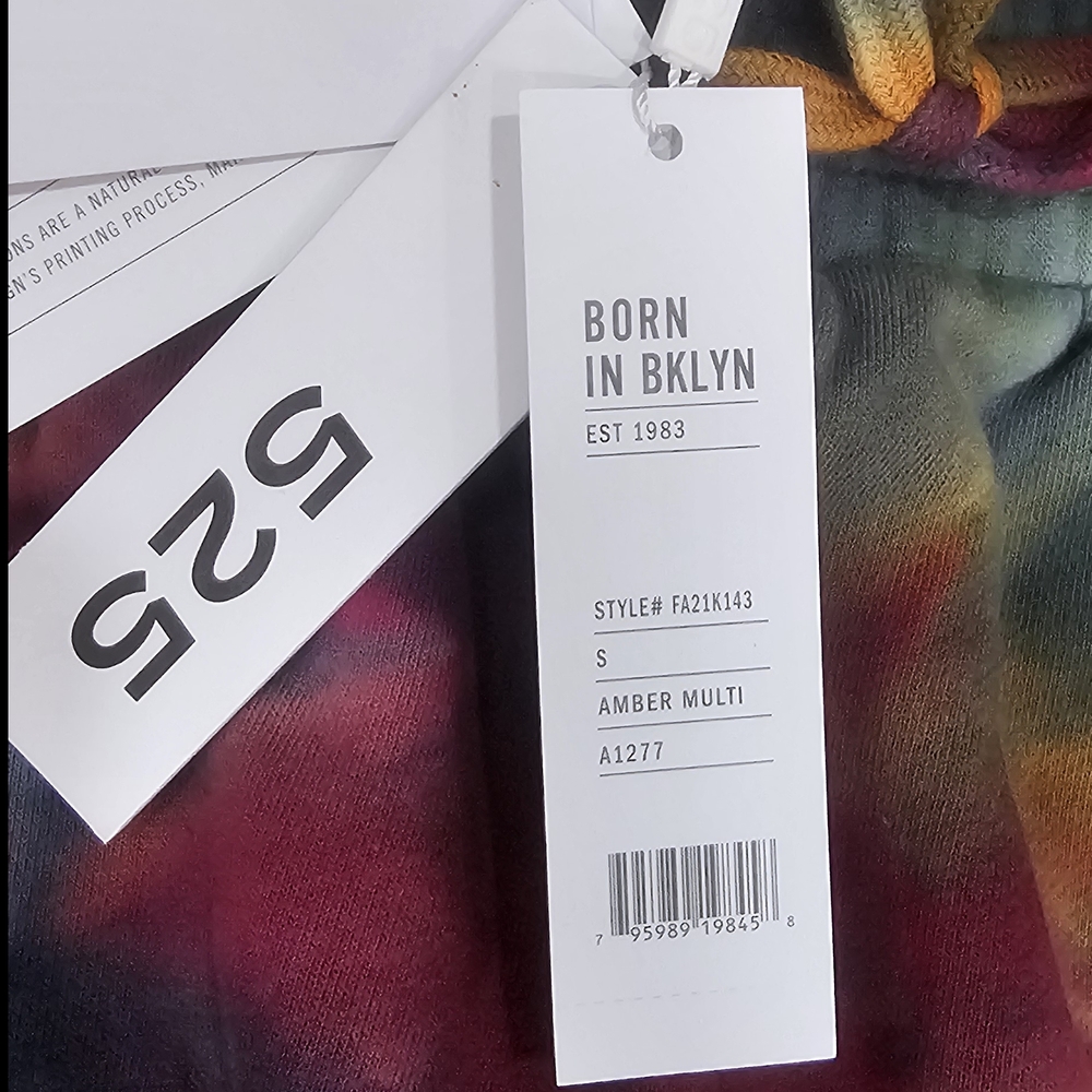 525 America Born On Bkyln Amber Multicolor Tie-Dye Joggers Size SMALL NWT - Picture 3 of 5